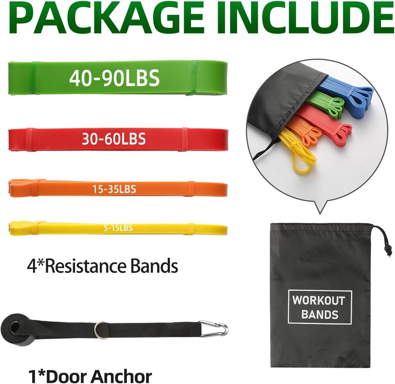 CINE Resistance Bands for Working Out, Pull Up Assist Bands Set, Workout for Women and Men, Exercise Bands,Training, Plasticity, Physical Therapy at Home/Gym - Image 5